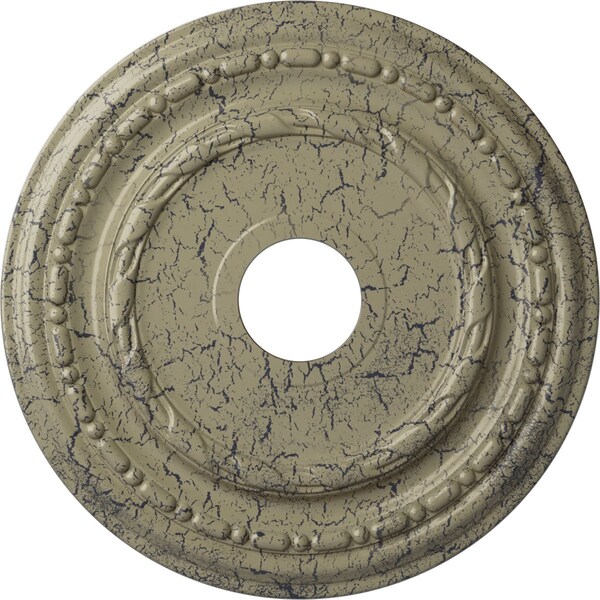 Ekena Millwork Dublin Medallion (Canopies up to 5 1/8"), 17 7/8"OD x 3 5/8"ID x 1 1/4"P, Castle Stone Crackle CM17DUCSC - main